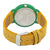 Crayo Slice of Time Banana Cream Pie Pattern Dial Yellow Suede-Overlaid Leather Ladies Watch CR2104