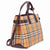 Burberry Medium Banner Vintage Check and Leather Tote- Deep Claret