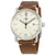 Fossil The Commuter Cream Dial Brown Leather Mens Watch FS5275