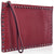 Valentino Studded Leather Pouch- Burgundy