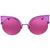 Fendi Eyeshine Lilac Flash Mirror Cat Eye Ladies Sunglasses FF 0177/S QZH -53