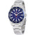 Seiko Solar Blue Dial Stainless Steel Mens Watch SNE391