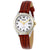 Seiko Core Solar White Dial Brown Leather Ladies Watch SUT252