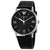Emporio Armani Kappa Black Dial Black Leather Mens Watch AR11013