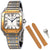 Cartier Santos Automatic Steel and 18kt Yellow Gold Mens Watch W2SA0007